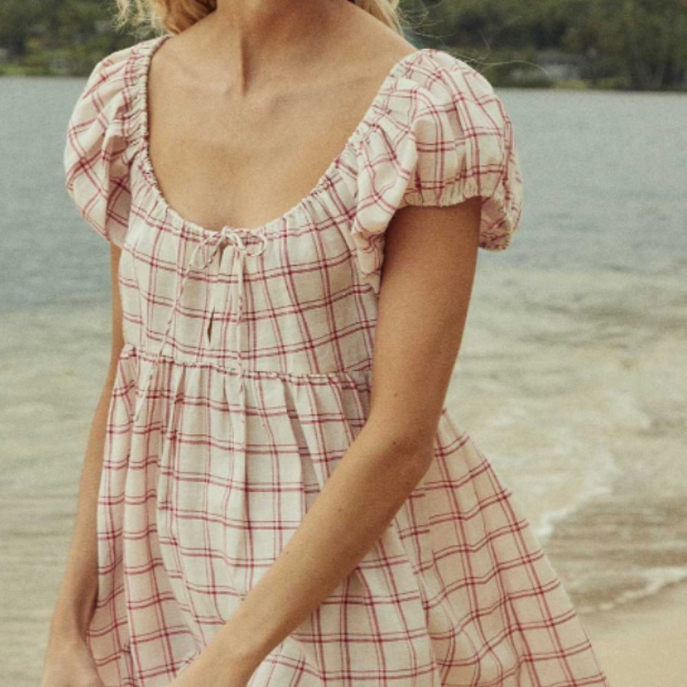 Doen Sarria Dress in Red Atticus Plaid